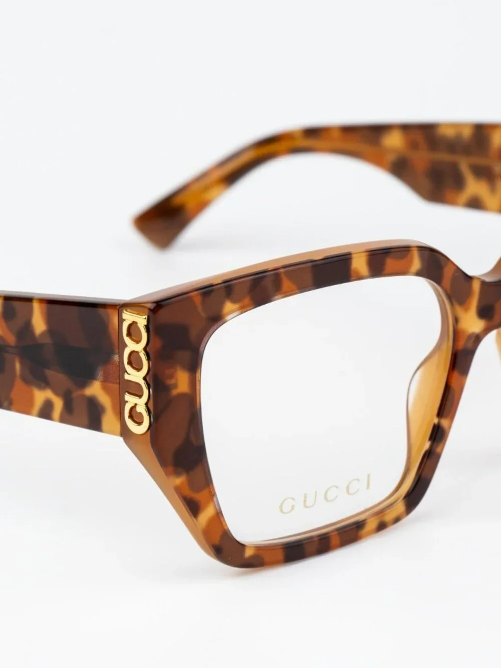 Gucci Women Eyeglasses Havana Square GG2042O 004 NEW AUTHENTIC